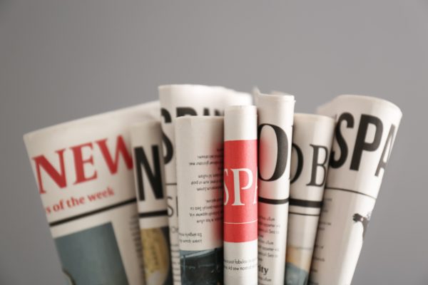 Vanliga yrkesroller på en tidning